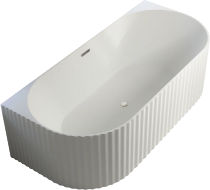 Акриловая ванна Cerutti Spa Cezas 170x80 см, пристенная, белая, с каркасом, со сливом-переливом, прямоугольная, объем 330 л.