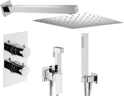 Комплект для ванной Plumberia Selection Tag KITZTGT18QCR С ВНУТРЕННЕЙ ЧАСТЬЮ, хром, шланг пластиковый 150 см