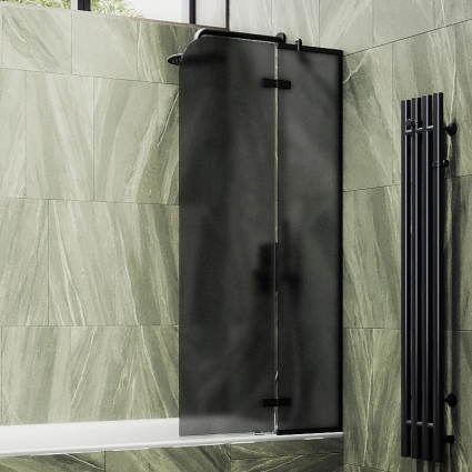 Шторка на ванну Maybahglass MGV-660-6 69 см, профиль черный, стекло графит матовое, правая