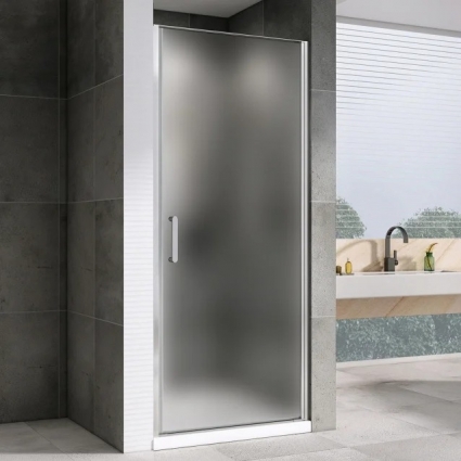 Душевая дверь в нишу Abber Sonnenstrand AG04070M 70 см, профиль хром, стекло матовое, распашная