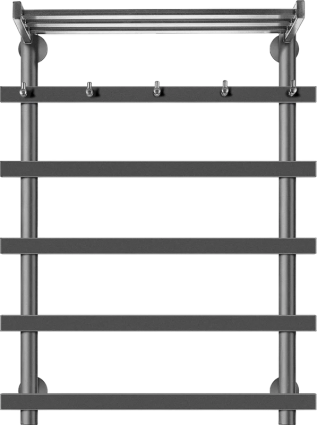 Полотенцесушитель электрический Secado Понтида 1 КСП, L 80x50, графит, лесенка