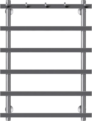 Полотенцесушитель электрический Secado Понтида 1 K, R 80x50, графит, лесенка