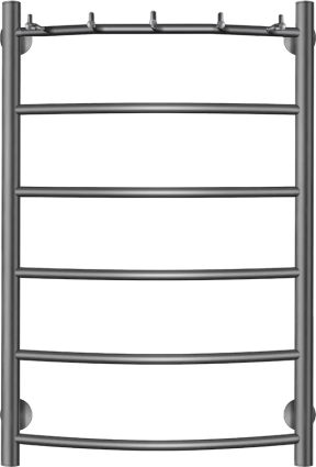 Полотенцесушитель электрический Secado Милан 1 К 80x50, графит, L, лесенка