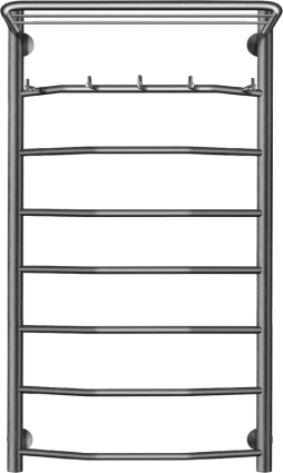 Полотенцесушитель электрический Secado Агата 1 КСП 100x50, графит, R, лесенка
