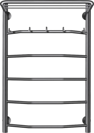 Полотенцесушитель электрический Secado Агата 1 КСП 80x50, графит, L, лесенка