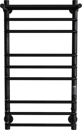 Полотенцесушитель электрический Indigo Brace Lux LCBLE70-40PBRRt с полкой, черный муар, лесенка