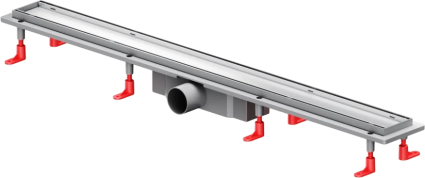 Душевой трап (лоток) Am.Pm PrimeFlow Tile 90 см, сталь матовая, в пол, выпуск боковой