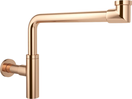 Сифон для раковины Wellsee Drainage System 182127000 розовое золото выпуск боковой
