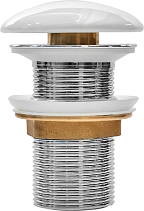 Донный клапан для раковины Milleau PD1 PD1GW/OO без перелива, cliсk-claсk, глянцевый белый