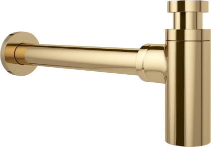 Сифон для раковины Wellsee Drainage System 182106000 золото выпуск боковой
