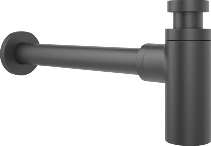 Сифон для раковины Wellsee Drainage System 182105000 матовый черный выпуск боковой