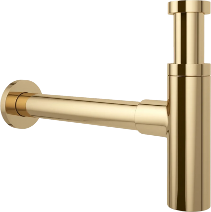 Сифон для раковины Wellsee Drainage System 182121000 золото выпуск боковой