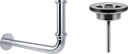 Сифон для раковины Wellsee Drainage System 182101005 с универсальным выпуском, хром