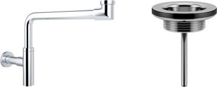Сифон для раковины Wellsee Drainage System 182124005 с универсальным выпуском, хром