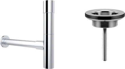 Сифон для раковины Wellsee Drainage System 182114005 с универсальным выпуском, хром