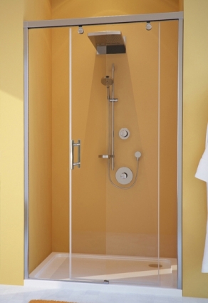 Душевая дверь в нишу GuteWetter Slide Door GK-862 правая 100 см стекло бесцветное, профиль хром, раздвижная