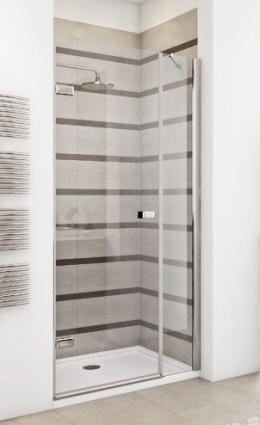 Душевая дверь в нишу GuteWetter Trend Door GK-862BP левая 105 см стекло бесцветное Two, профиль хром, распашная