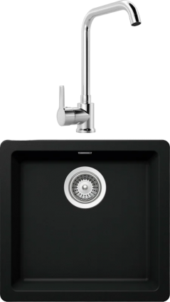 Комплект Мойка Schock Soho 700567U 50 (N-100S) Cristadur пуро + Смеситель MEGA Ege MG-PL10 хром матовая, прямоугольная