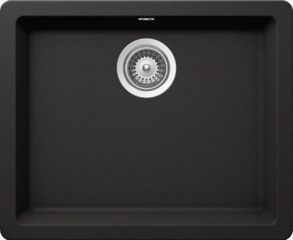 Мойка кухонная Schock Quadro 701047U 60 (N-100) Cristalite неро матовая, прямоугольная