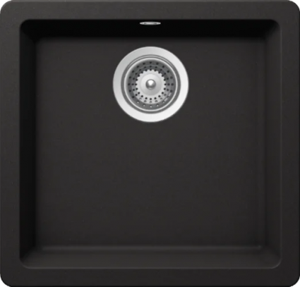 Мойка кухонная Schock Quadro 701046U 50 Cristalite неро матовая, прямоугольная