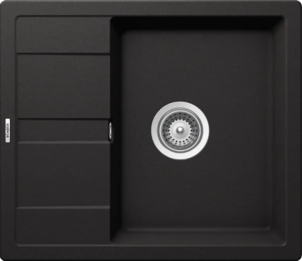 Мойка кухонная Schock Optima 45D Cristalite неро матовая, прямоугольная