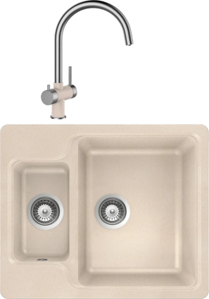 Комплект Мойка Schock Cambridge 60 Cristalite эверест + Смеситель Cristalite Ares эверест матовая, прямоугольная