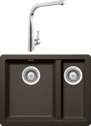 Комплект Мойка Schock Soho 700506U 60 Plus (N-150) Cristadur бронза + Смеситель MEGA Mega матовая, прямоугольная