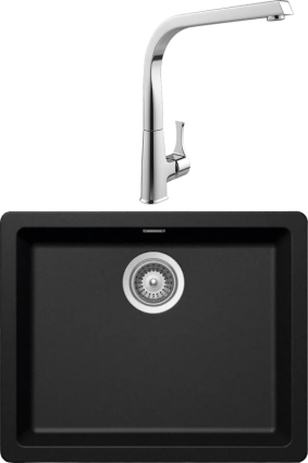 Комплект Мойка Schock Soho 700497U 60 (N-100) Cristadur магма + Смеситель MEGA Mega матовая, прямоугольная