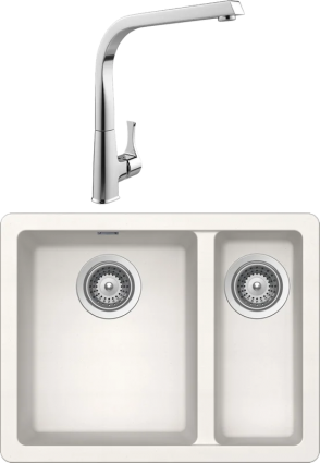 Комплект Мойка Schock Soho 60 Plus (N-150) Cristadur поларис + Смеситель MEGA Mega матовая, прямоугольная
