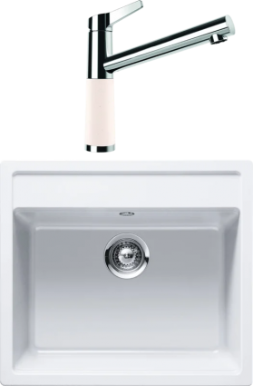 Комплект Мойка Schock Vero 60 (N-100) Cristadur поларис + Смеситель Cristadur SC-510 поларис матовая, прямоугольная