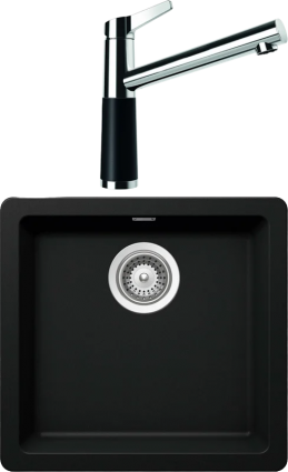 Комплект Мойка Schock Soho 700567U 50 (N-100S) Cristadur пуро + Смеситель Cristadur SC-510 пуро матовая, прямоугольная