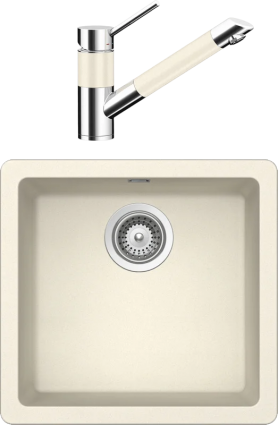 Комплект Мойка Schock Soho 700845U 50 (N-100S) Cristadur магнолия + Смеситель Cristadur SC-200 магнолия матовая, прямоугольная