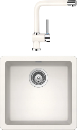 Комплект Мойка Schock Soho 700496U 50 (N-100S) Cristadur поларис + Смеситель Cristadur Piega поларис матовая, прямоугольная