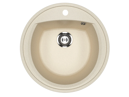 Мойка кухонная Ulgran U-603 -328 бежевая матовая, круглая