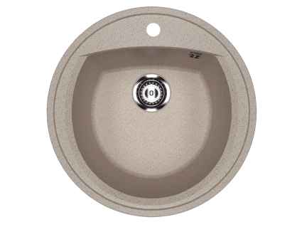 Мойка кухонная Ulgran U-603 -302 песочная матовая, круглая