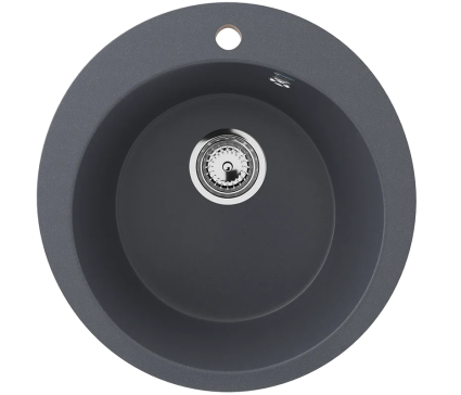 Мойка кухонная Ulgran U-405 -343 антрацит матовая, круглая