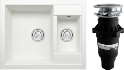 Комплект Мойка Tolero Classic R-109 туман + Измельчитель Bone Crusher BC 810-SL Slim Line матовая, прямоугольная
