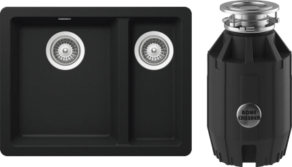 Комплект Мойка Schock Soho 700663U 60 Plus (N-150) Cristadur пуро + Измельчитель Bone Crusher BC 910-AS матовая, прямоугольная