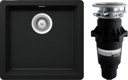 Комплект Мойка Schock Soho 700567U 50 (N-100S) Cristadur пуро + Измельчитель Bone Crusher BC 810-SL Slim Line матовая, прямоугольная