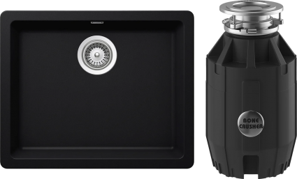 Комплект Мойка Schock Soho 60 (N-100) Cristadur пуро + Измельчитель Bone Crusher BC 910-AS матовая, прямоугольная