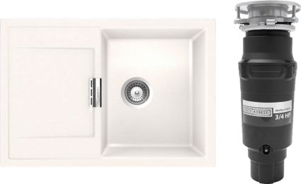 Комплект Мойка Schock Eton 45D Cristadur поларис + Измельчитель Bone Crusher BC 910-SL-Slim Line матовая, прямоугольная