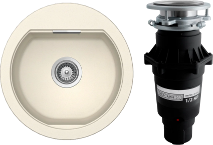 Комплект Мойка Schock Calypso 45 Cristadur магнолия + Измельчитель Bone Crusher BC 810-SL Slim Line матовая, овальная
