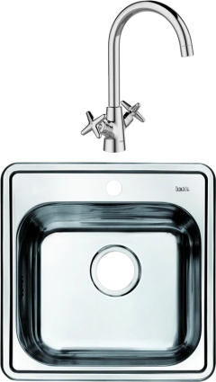 Комплект Мойка Iddis Strit + Смеситель Acros ACRSB00i05 хром брашированная, квадратная