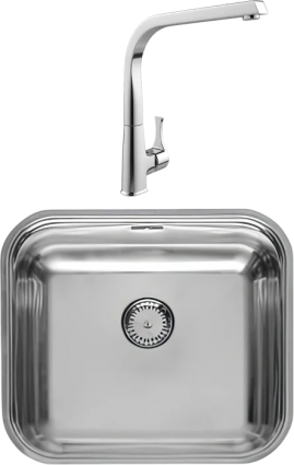 Комплект Мойка Reginox Colorado L Comfort New LUX OKG (c/box) сталь + Смеситель MEGA Mega полированная, прямоугольная