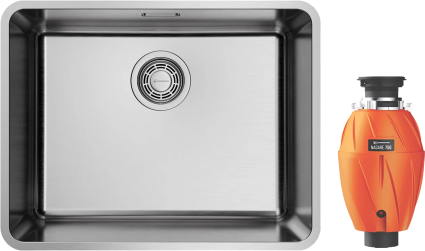Комплект Мойка Omoikiri Omi 53-U/I Ultra-IN нержавеющая сталь + Измельчитель Nagare 750 прямоугольная,  в современном стиле