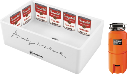 Комплект Мойка Omoikiri Mikura 76-Warhol white + Измельчитель Nagare slim 900 глянцевая, прямоугольная