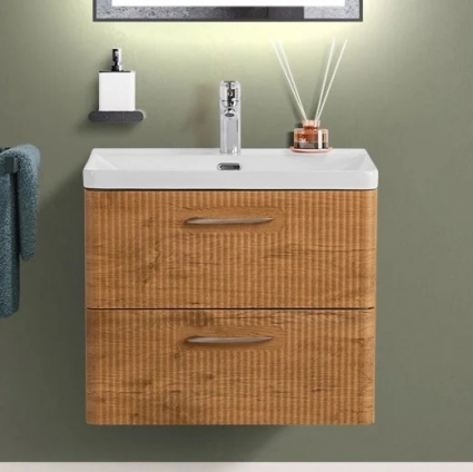 Тумба с раковиной BelBagno Due 60 rovere nature, подвесная, матовая