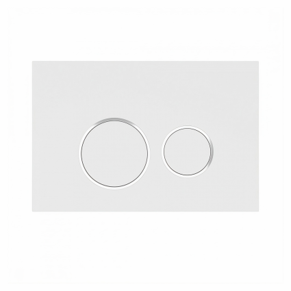Кнопка смыва Lorne Ronde белая, окантовка хром в стиле hi-tech