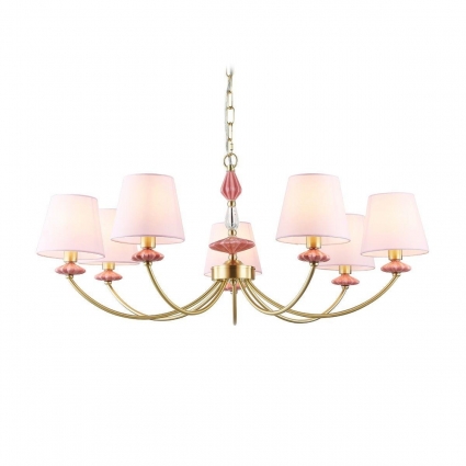 Подвесная люстра Ambrella Light High Light Ceramo Classic LH75025 цвет розовый, мощность 280 Вт