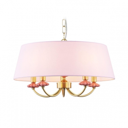 Подвесная люстра Ambrella Light High Light Ceramo Classic LH75021 цвет розовый, мощность 40 Вт